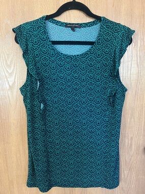 Banana Republic Green and Navy Tank Top